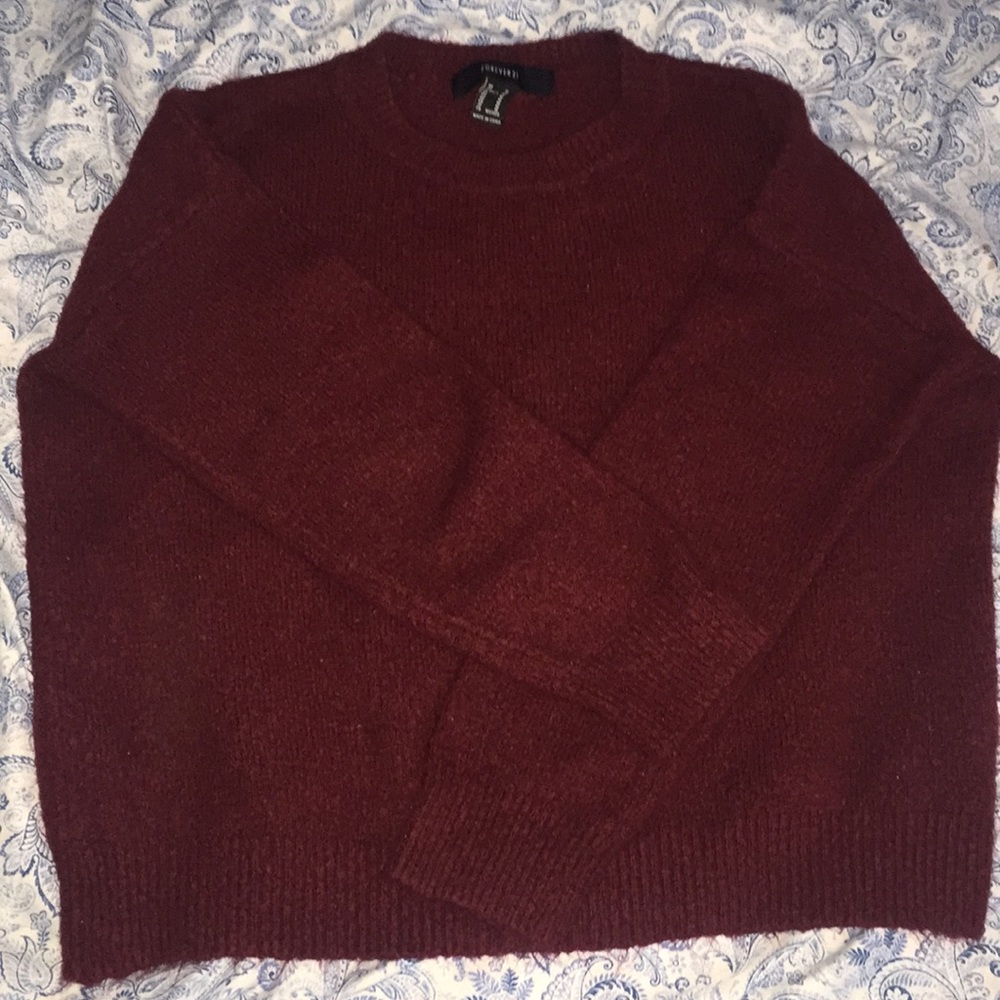 maroon f21 sweater